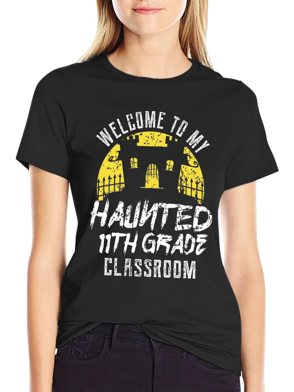 Haunted 11th Grade Classroom Halloween T-Shirt