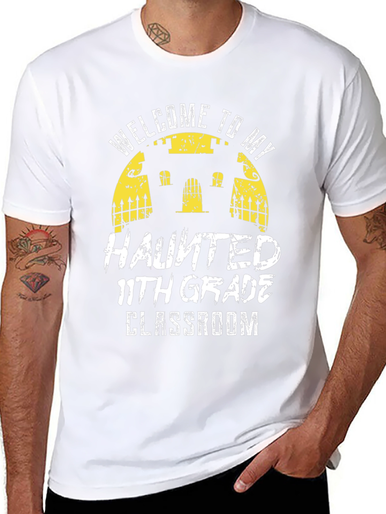 Haunted 11th Grade Classroom Halloween T-Shirt