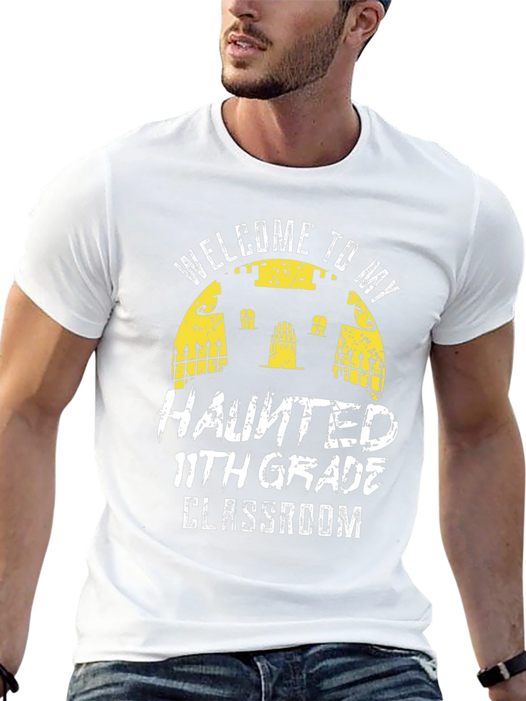 Haunted 11th Grade Classroom Halloween T-Shirt