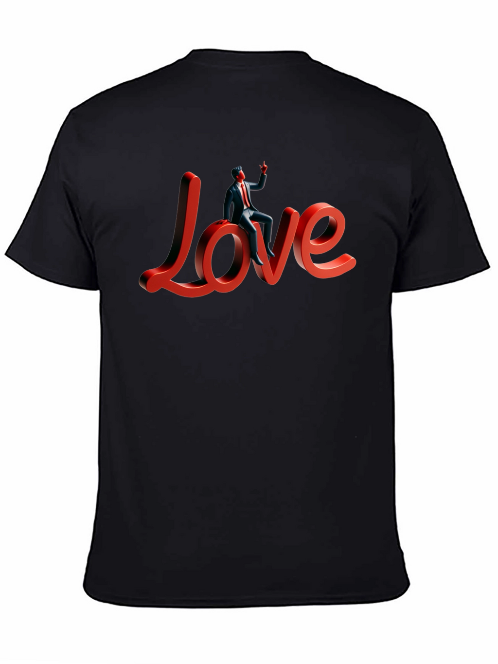 Love T-Shirt with Figure Stylish Graphic Tee