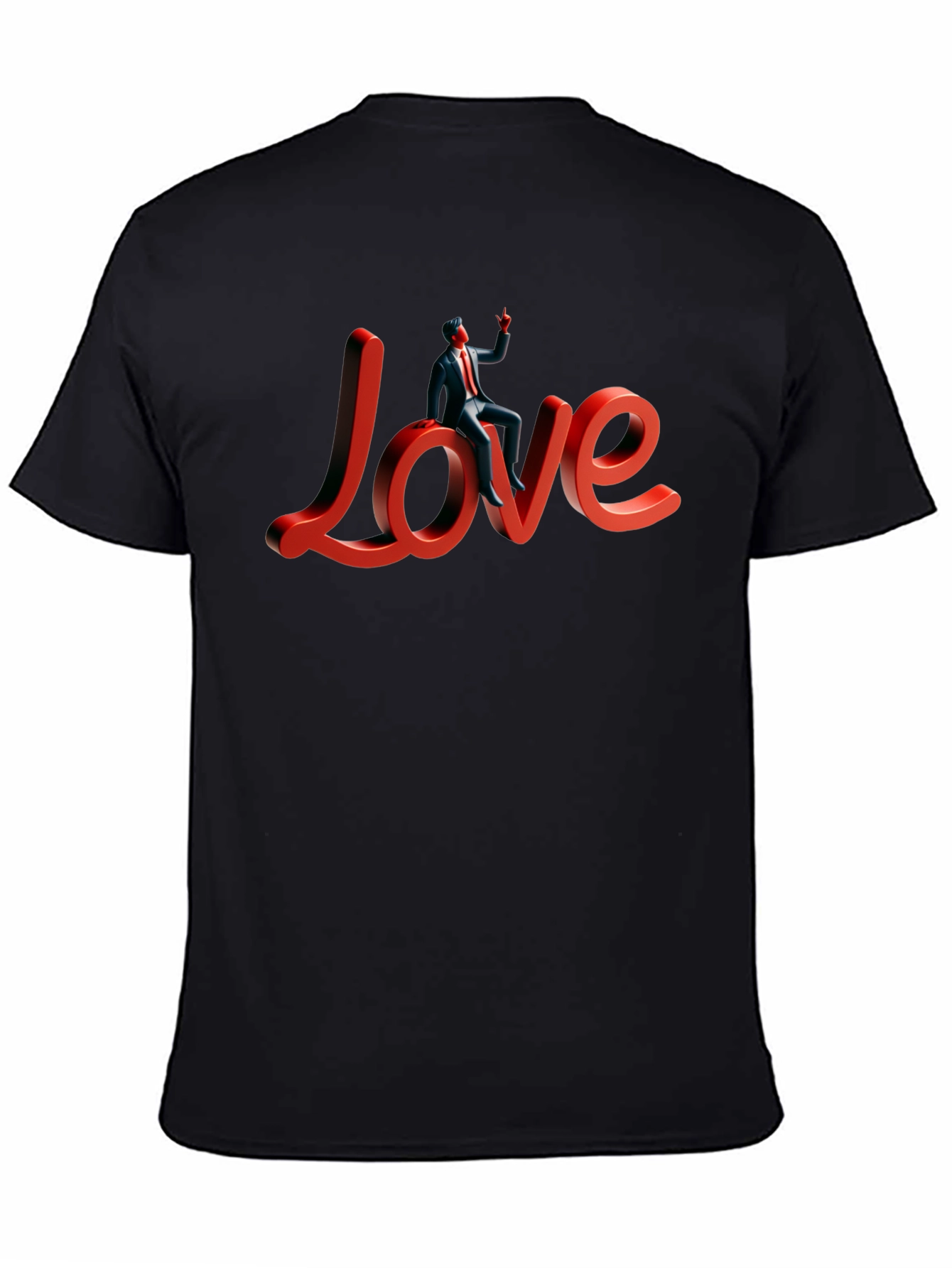 Love T-Shirt with Figure Stylish Graphic Tee