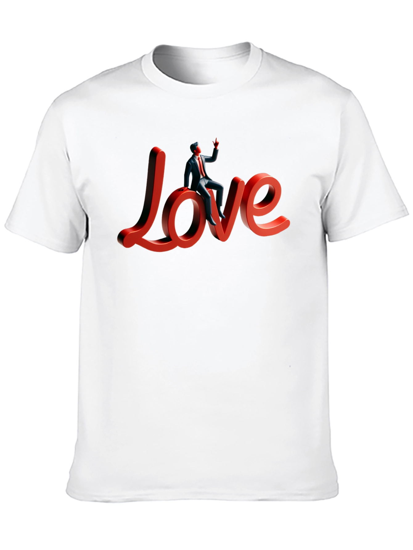 Love T-Shirt with Figure Stylish Graphic Tee