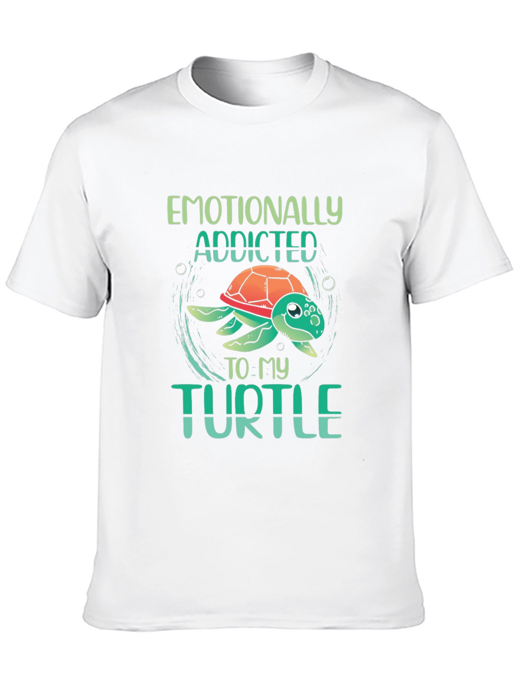 Emotionally Addicted to My Turtle Black T-Shirt