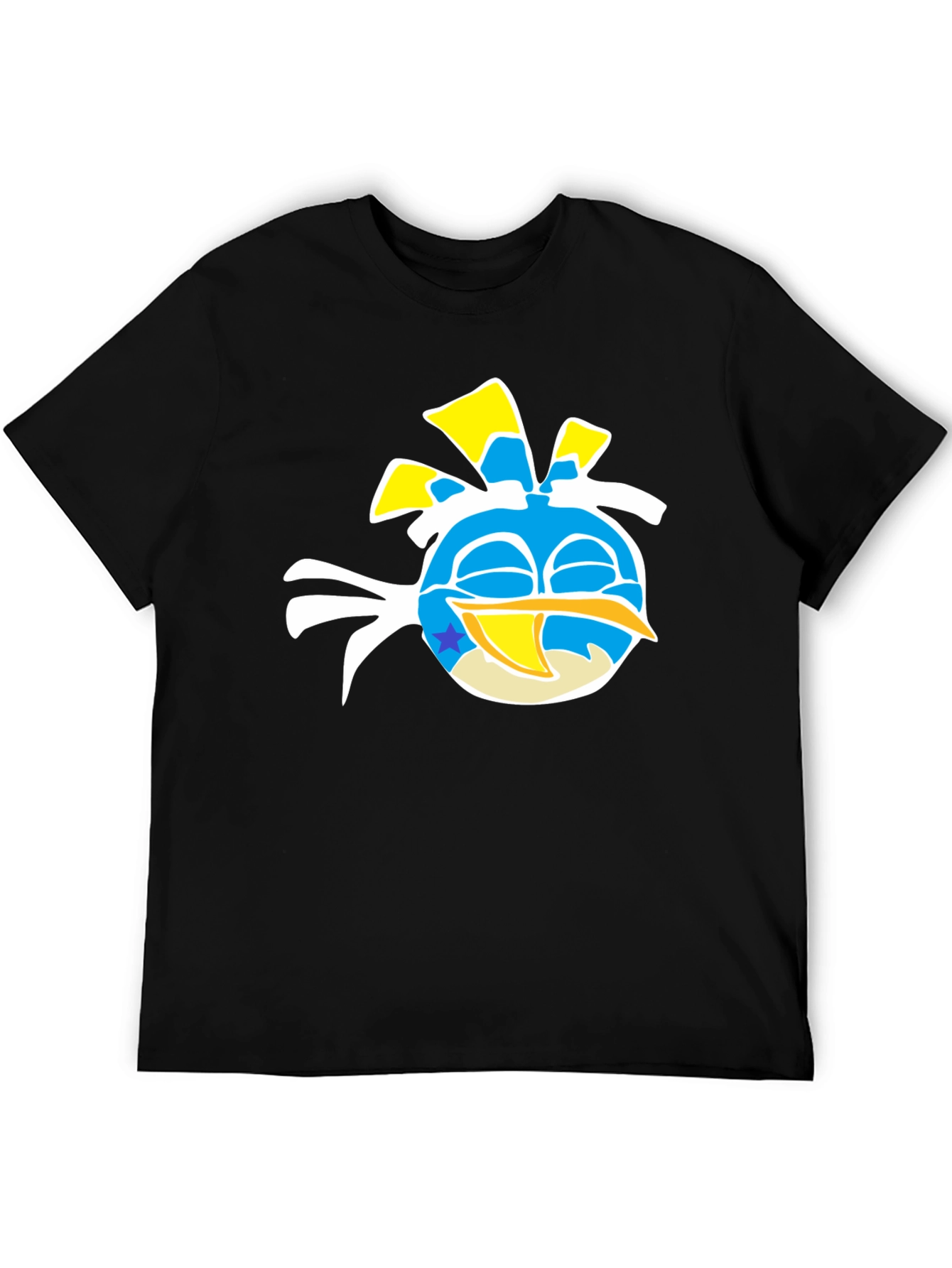 Angry Birds Blue Bird Graphic T-Shirt - Cotton Casual Tee