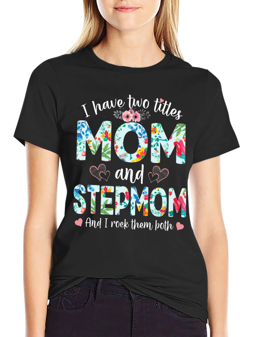 Mom and Stepmom Floral T-Shirt