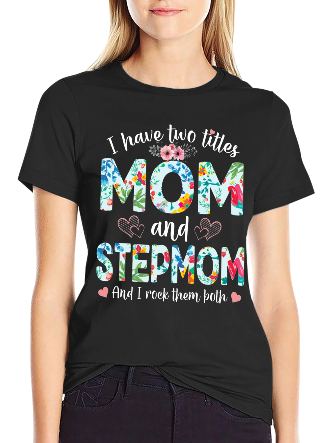Mom and Stepmom Floral T-Shirt