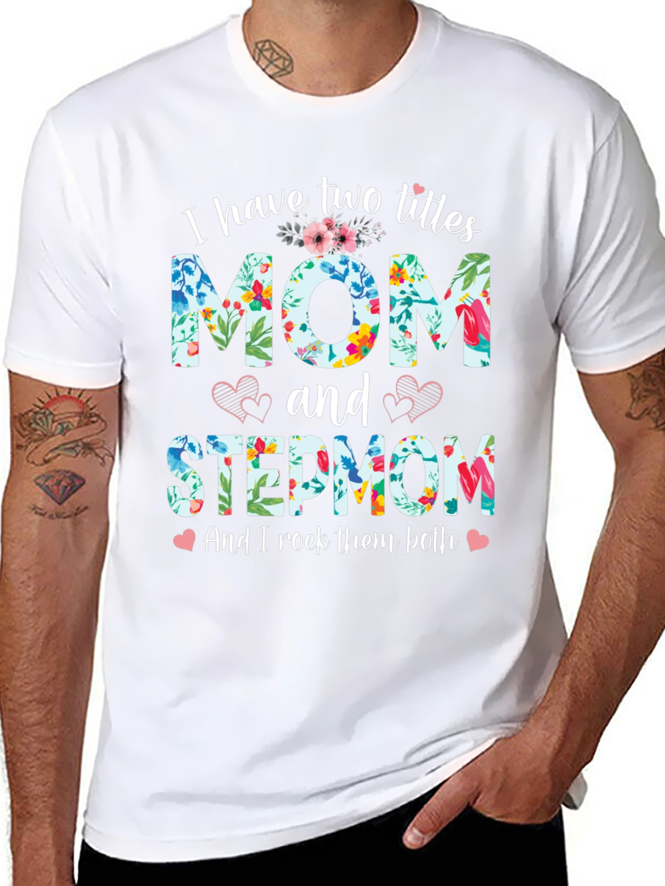 Mom and Stepmom Floral T-Shirt