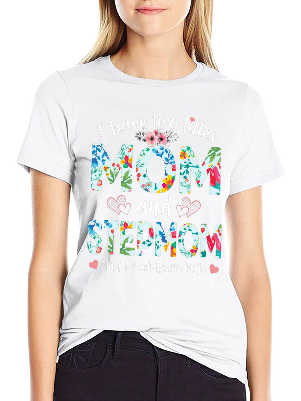 Mom and Stepmom Floral T-Shirt