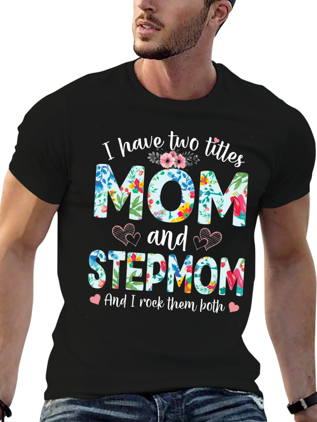 Mom and Stepmom Floral T-Shirt