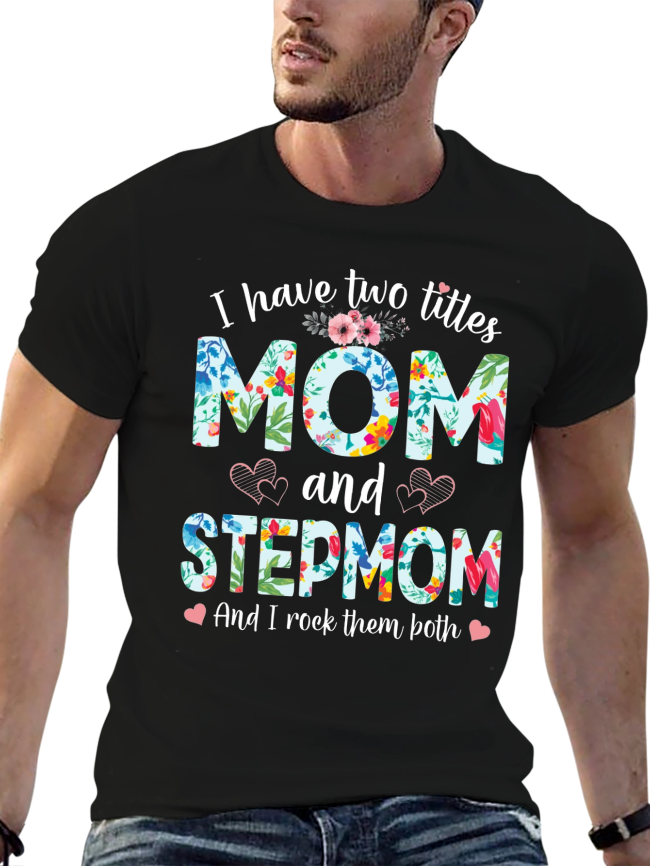 Mom and Stepmom Floral T-Shirt