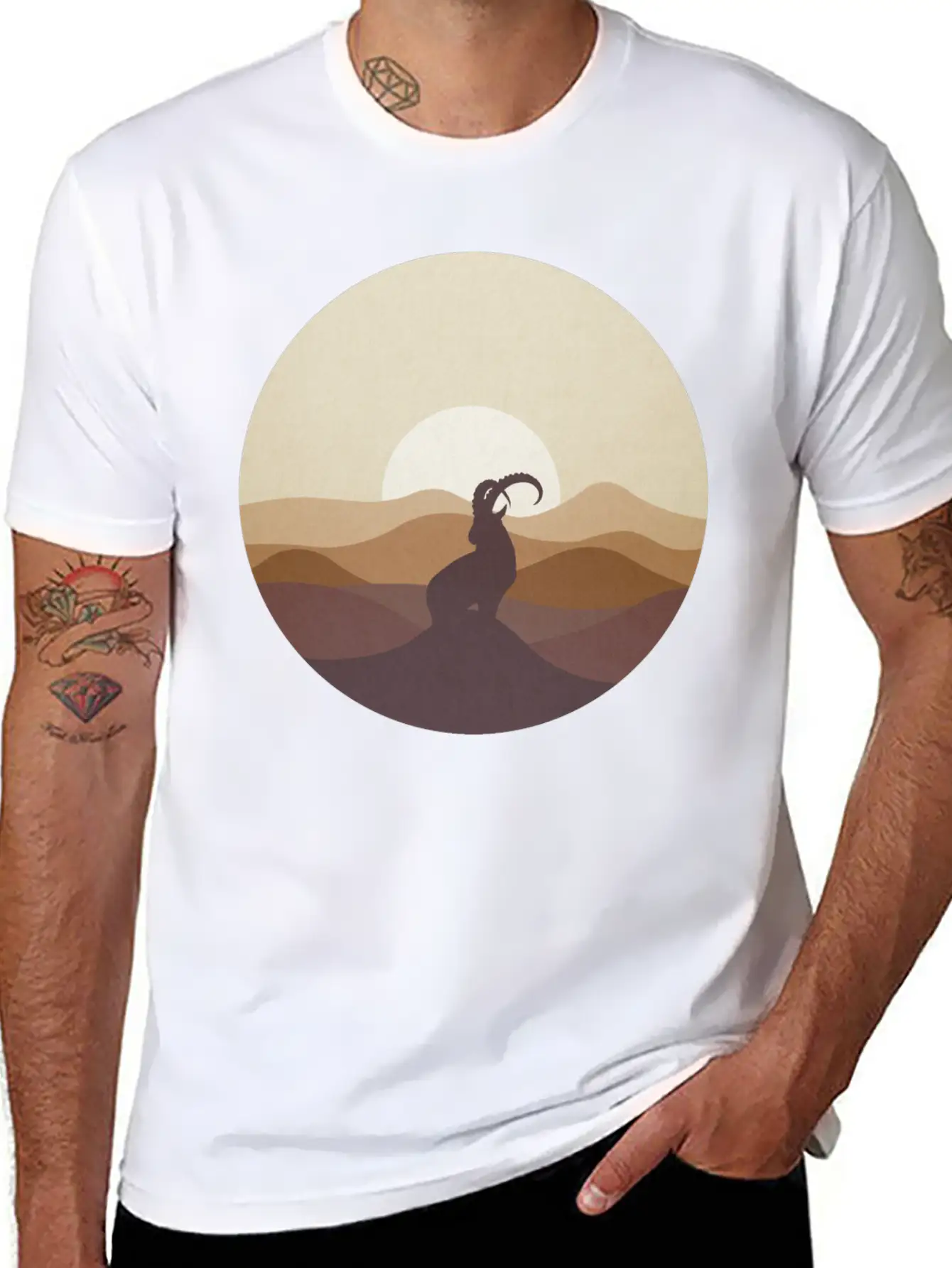 Ibex At Sunrise Classic Cotton Tee – Unisex Comfort For Any Season