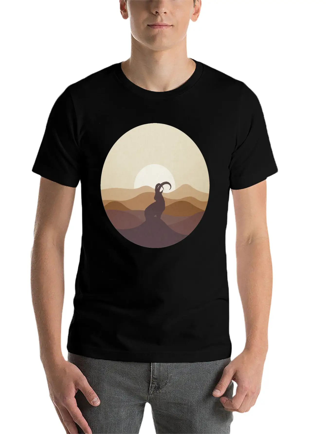 Ibex At Sunrise Classic Cotton Tee – Unisex Comfort For Any Season