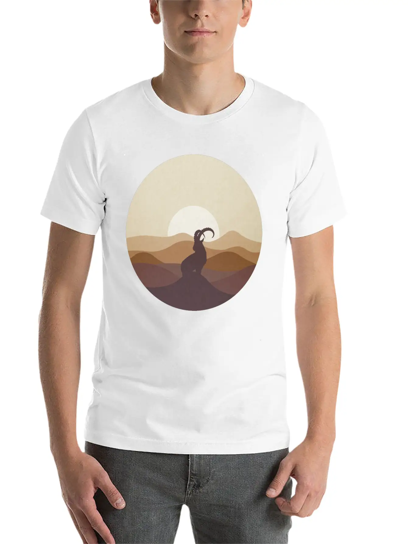 Ibex At Sunrise Classic Cotton Tee – Unisex Comfort For Any Season