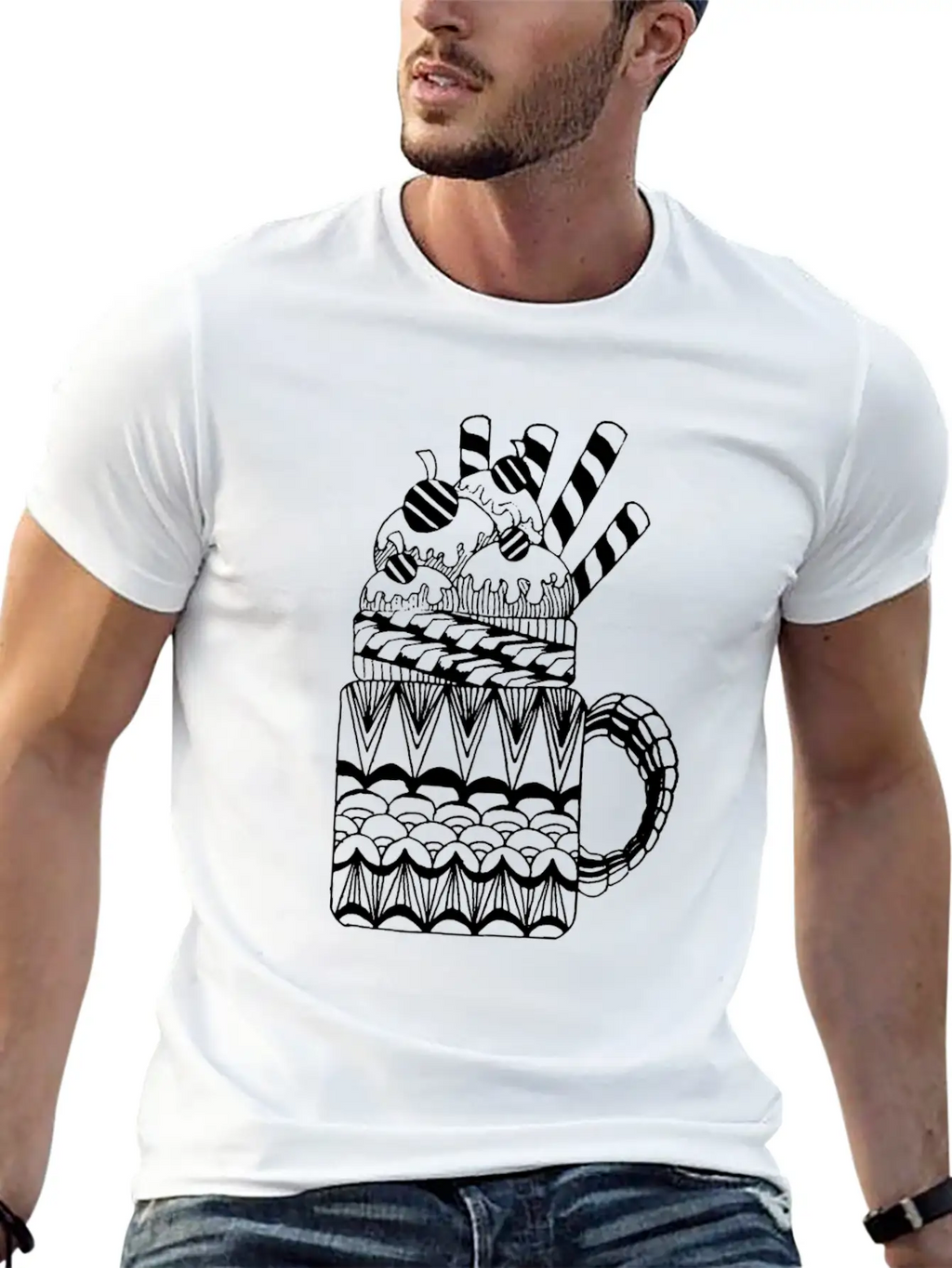 Ice Cream Basic Graphic T-Shirt – Daily Comfort In Soft Cotton