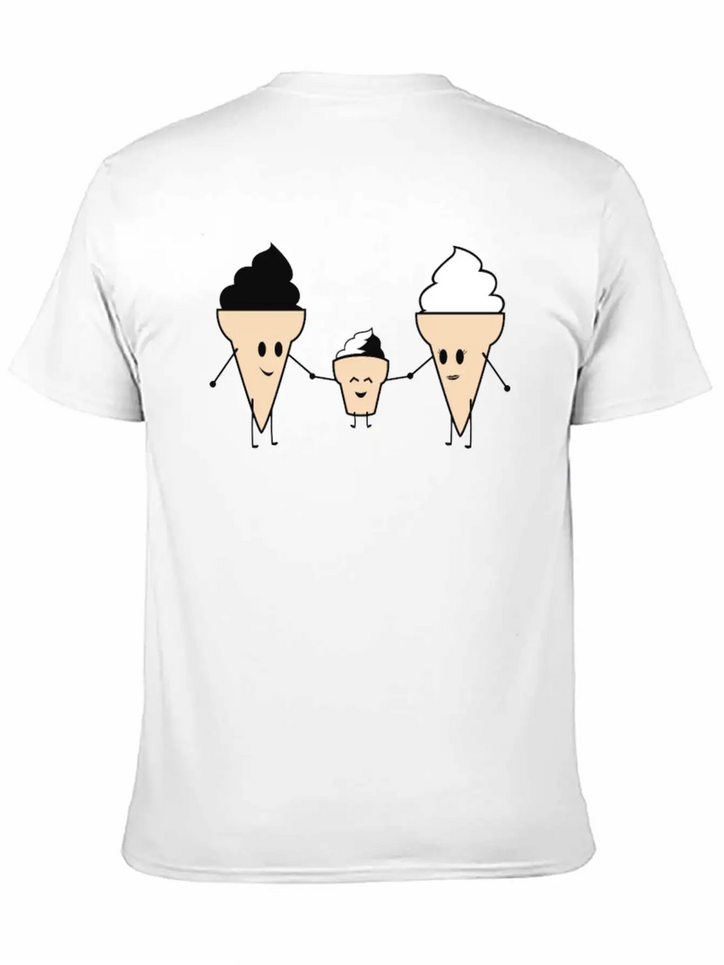 Ice Cream Family Unisex Casual T-Shirt – Clean Design For Daily Comfort