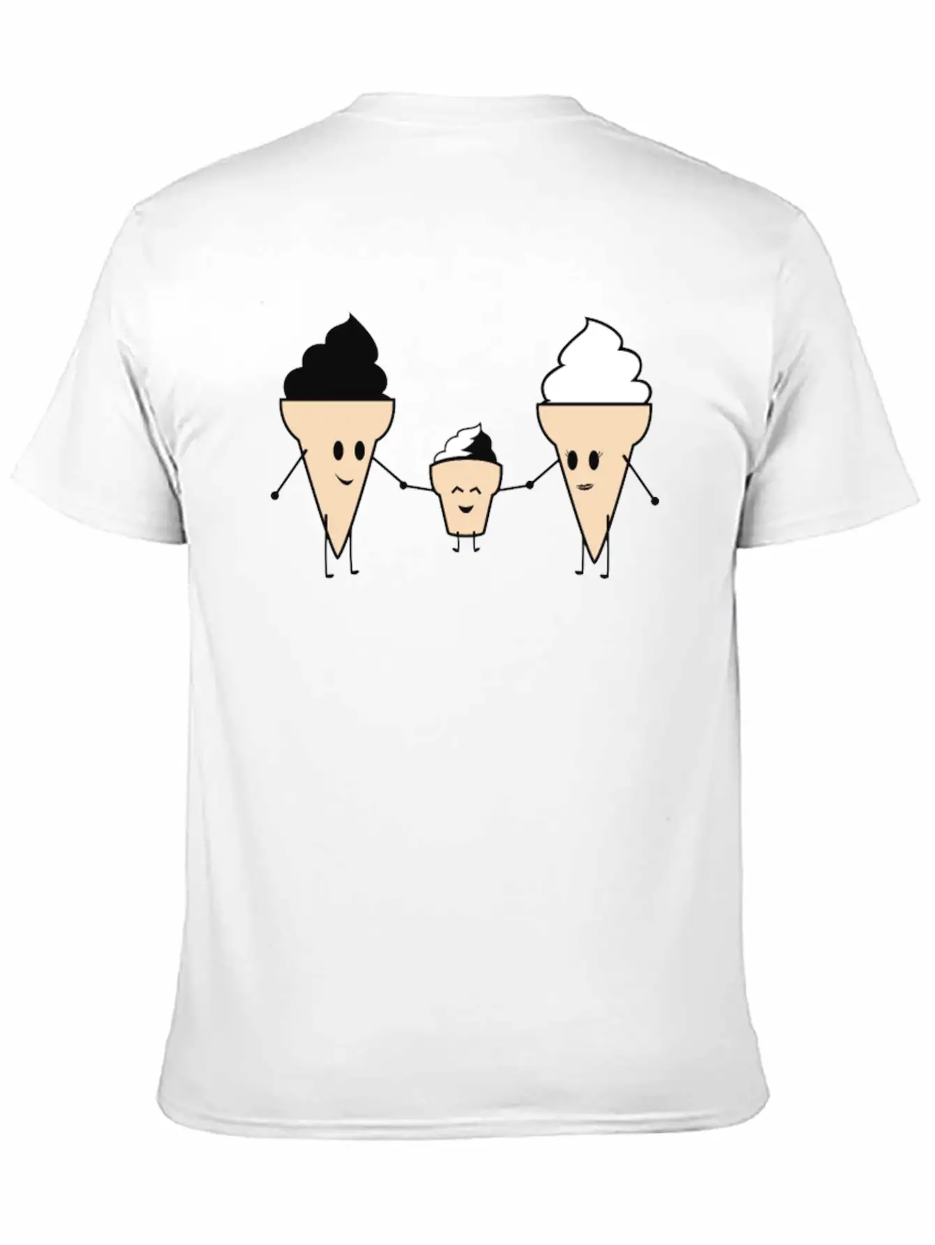 Ice Cream Family Unisex Casual T-Shirt – Clean Design For Daily Comfort