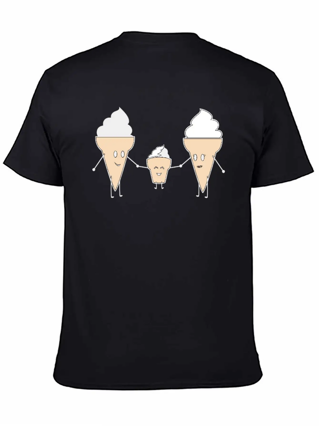 Ice Cream Family Unisex Casual T-Shirt – Clean Design For Daily Comfort