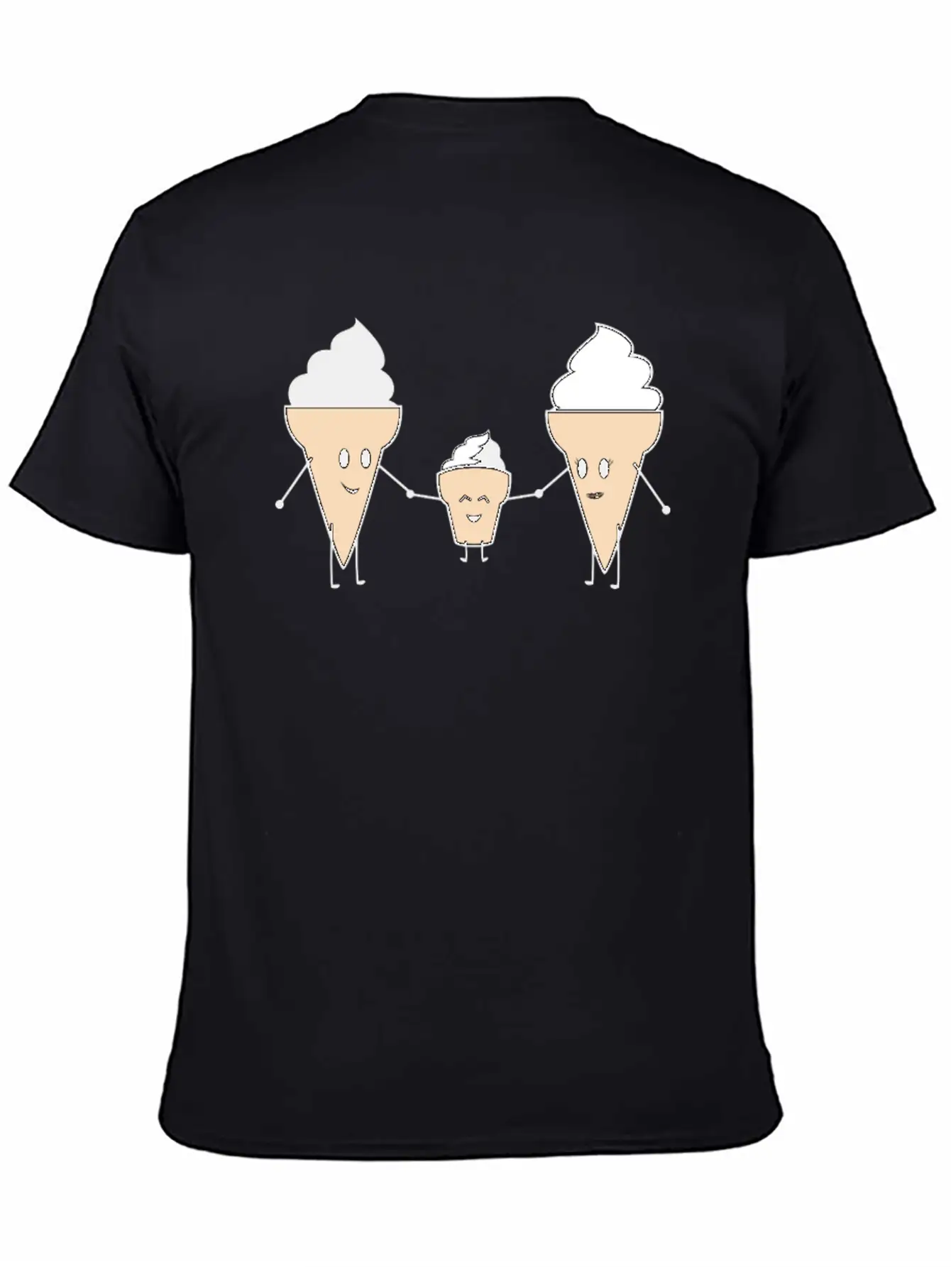 Ice Cream Family Unisex Casual T-Shirt – Clean Design For Daily Comfort