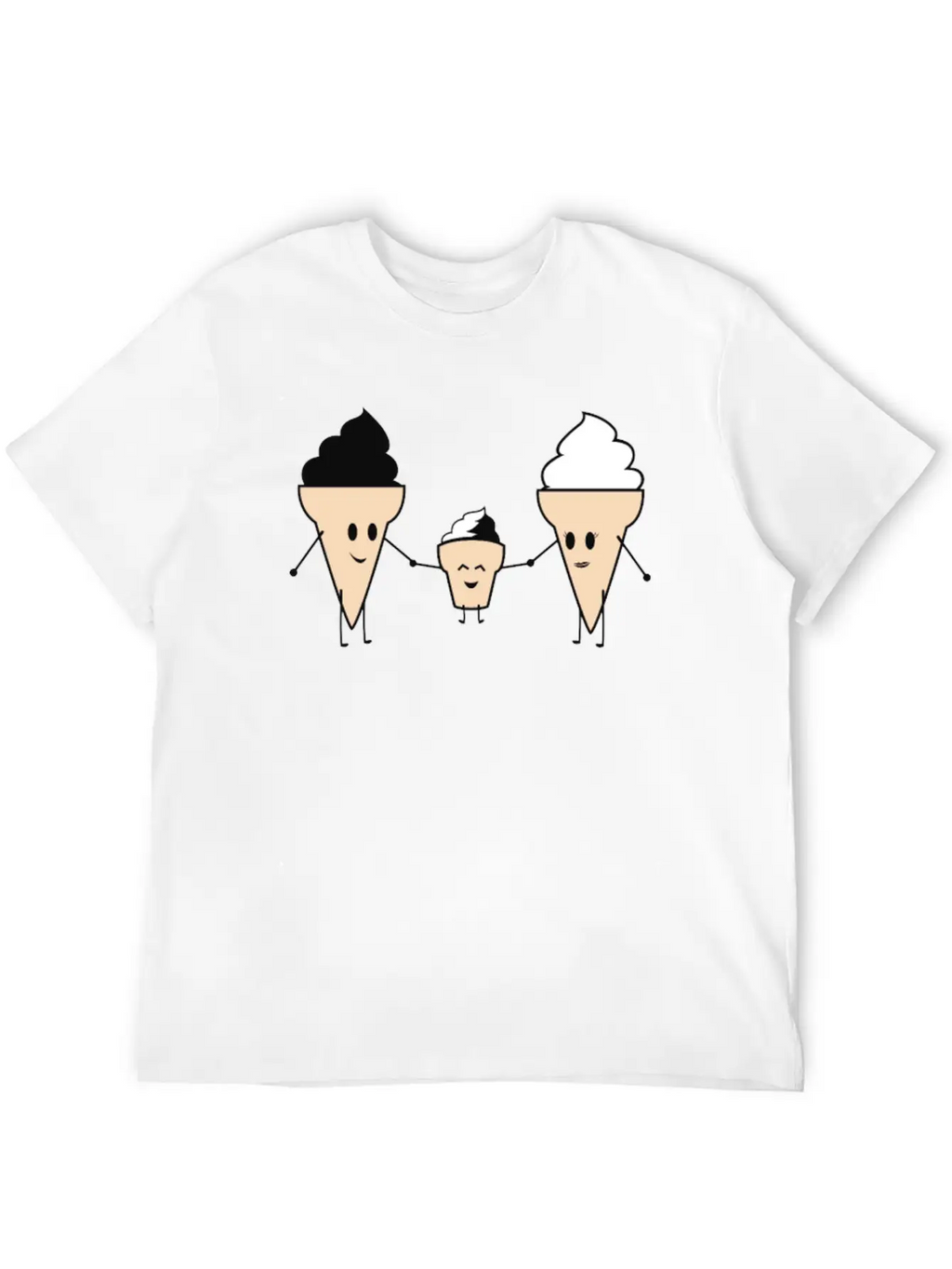 Ice Cream Family Unisex Casual T-Shirt – Clean Design For Daily Comfort