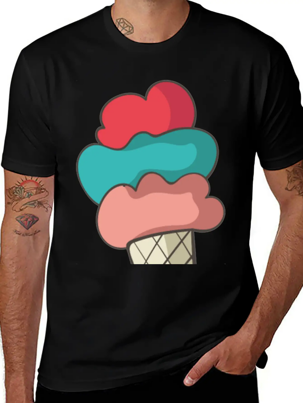 Ice Cream Stylish Everyday T-Shirt – Unisex Basic Cotton Tee
