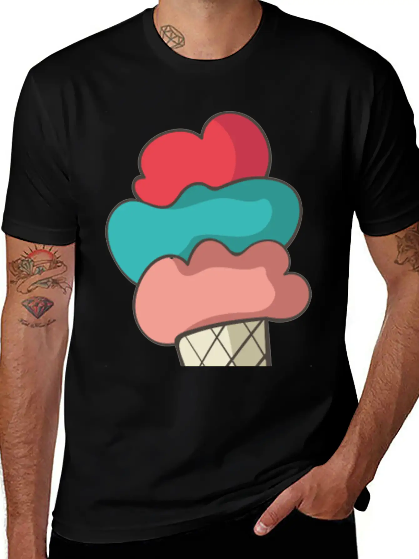 Ice Cream Stylish Everyday T-Shirt – Unisex Basic Cotton Tee