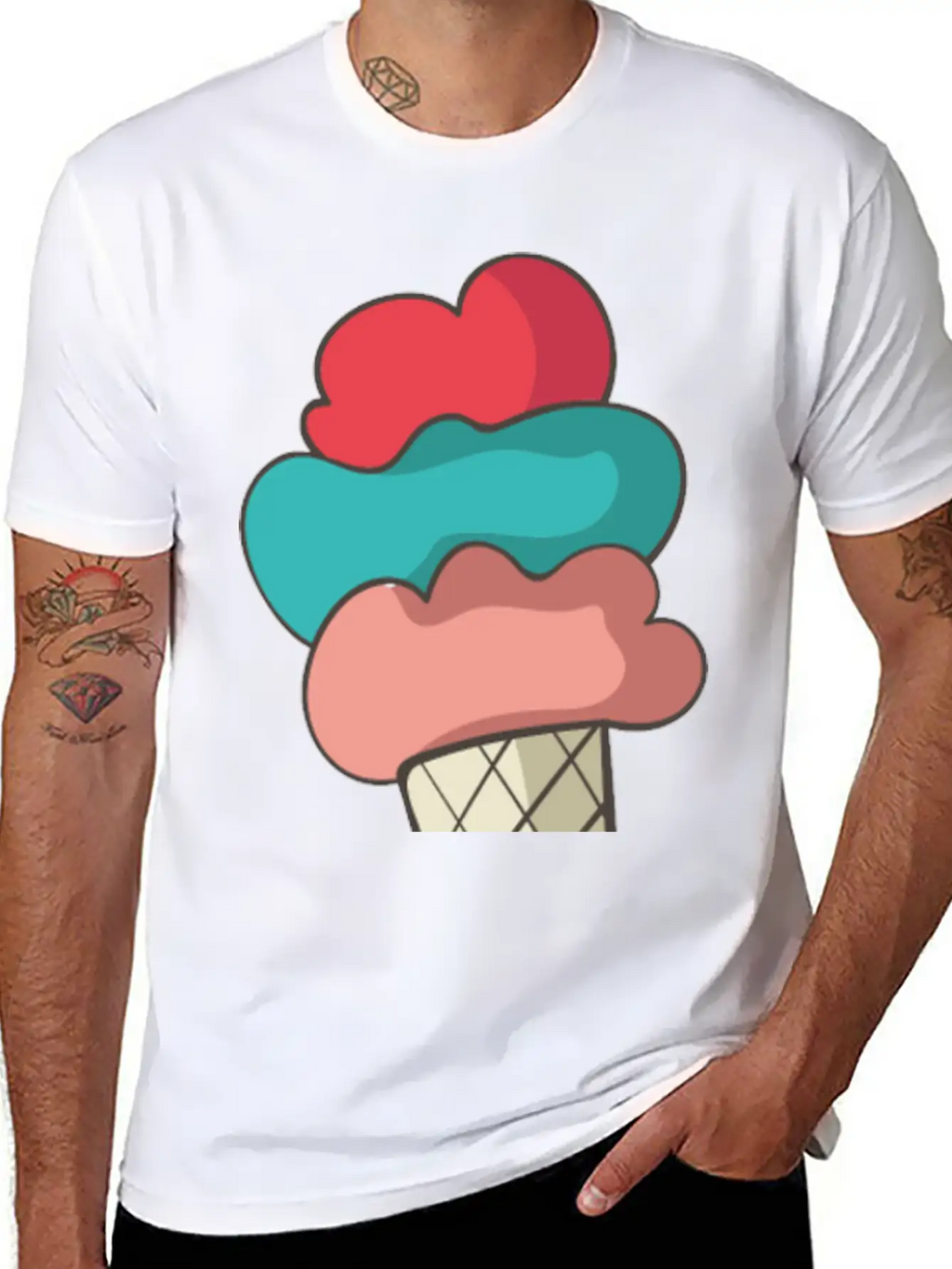 Ice Cream Stylish Everyday T-Shirt – Unisex Basic Cotton Tee
