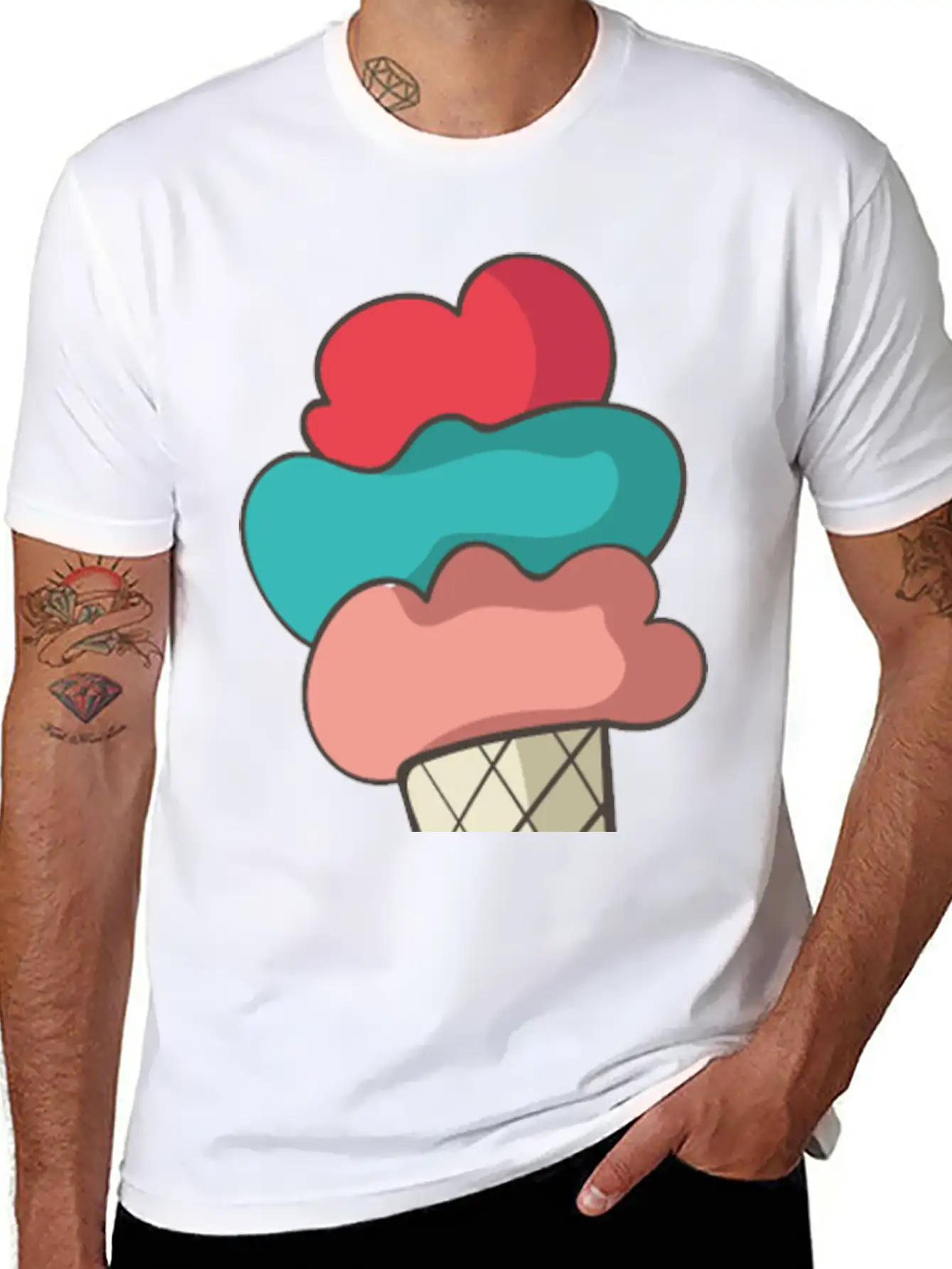 Ice Cream Stylish Everyday T-Shirt – Unisex Basic Cotton Tee