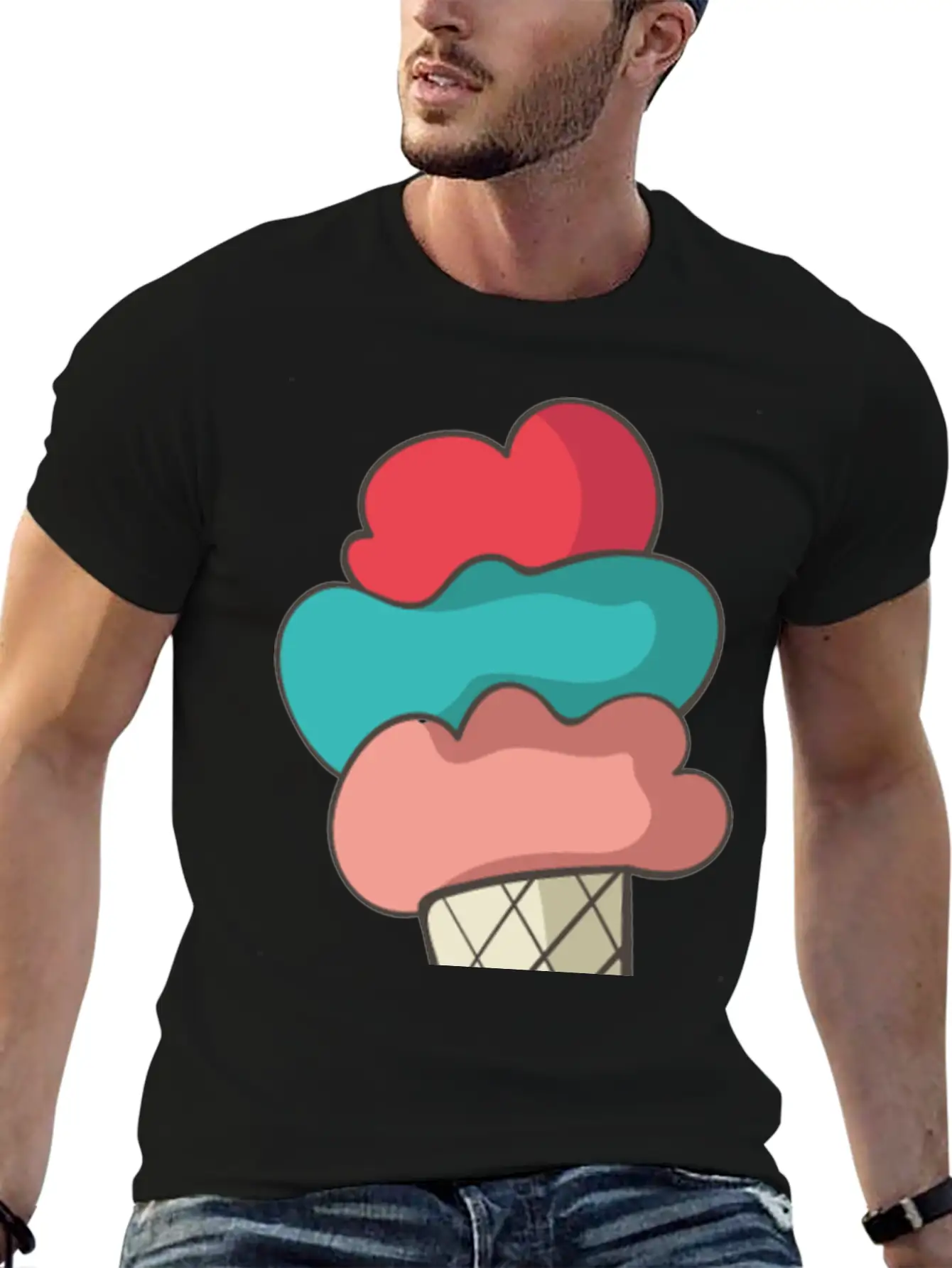 Ice Cream Stylish Everyday T-Shirt – Unisex Basic Cotton Tee
