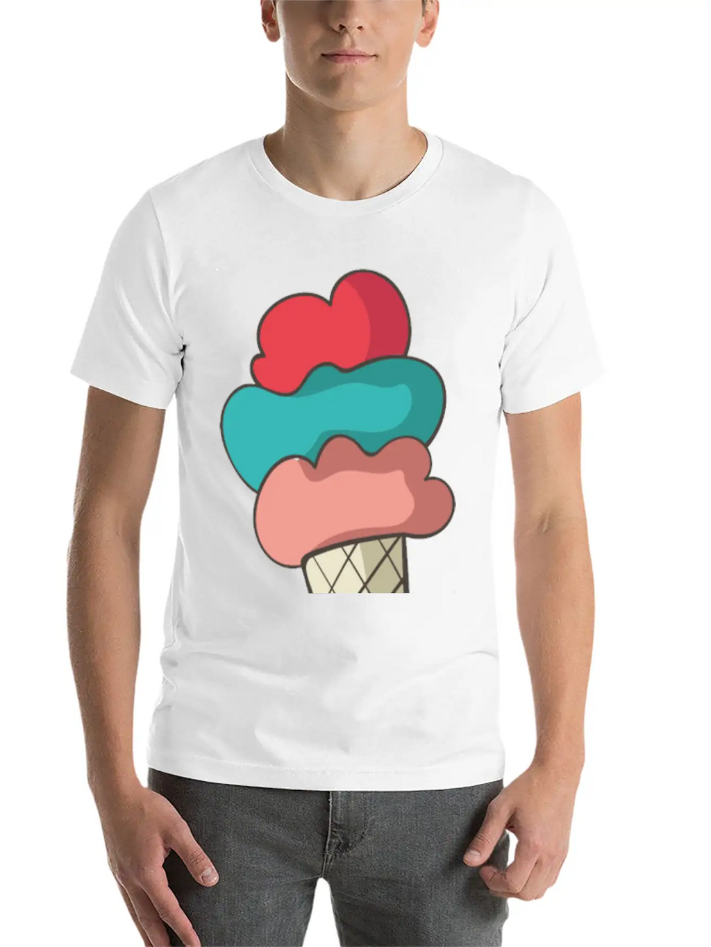 Ice Cream Stylish Everyday T-Shirt – Unisex Basic Cotton Tee