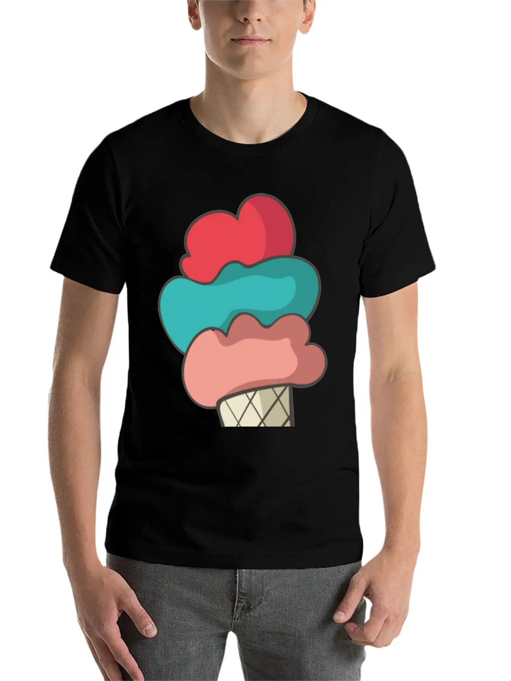 Ice Cream Stylish Everyday T-Shirt – Unisex Basic Cotton Tee