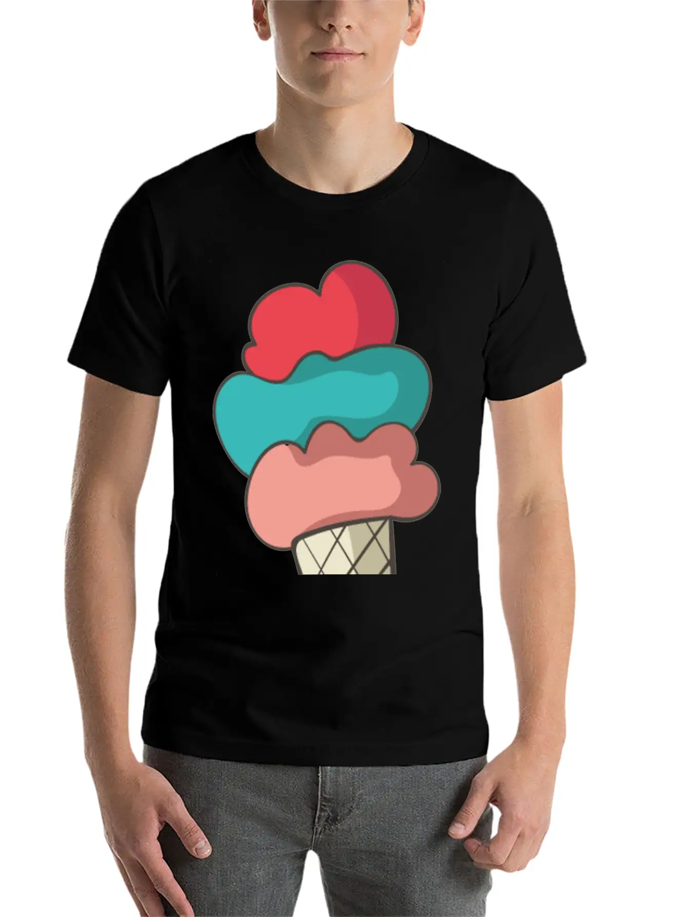 Ice Cream Stylish Everyday T-Shirt – Unisex Basic Cotton Tee