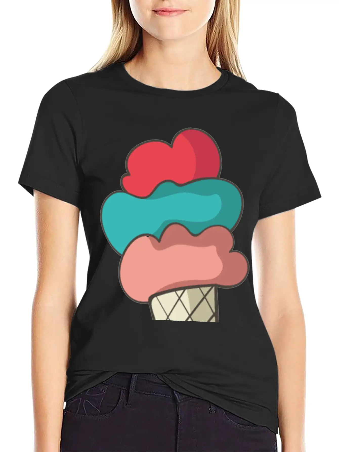 Ice Cream Stylish Everyday T-Shirt – Unisex Basic Cotton Tee