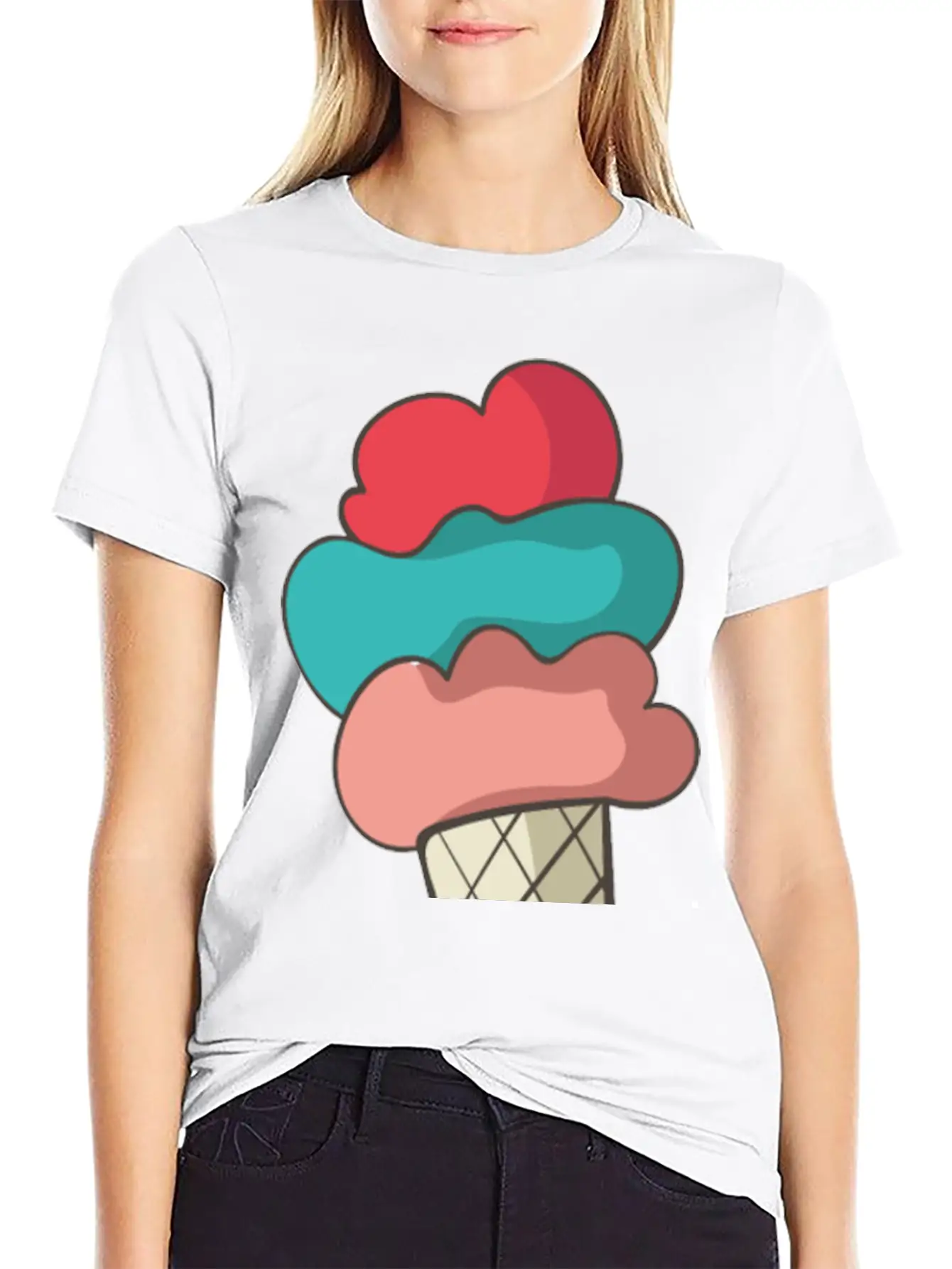Ice Cream Stylish Everyday T-Shirt – Unisex Basic Cotton Tee