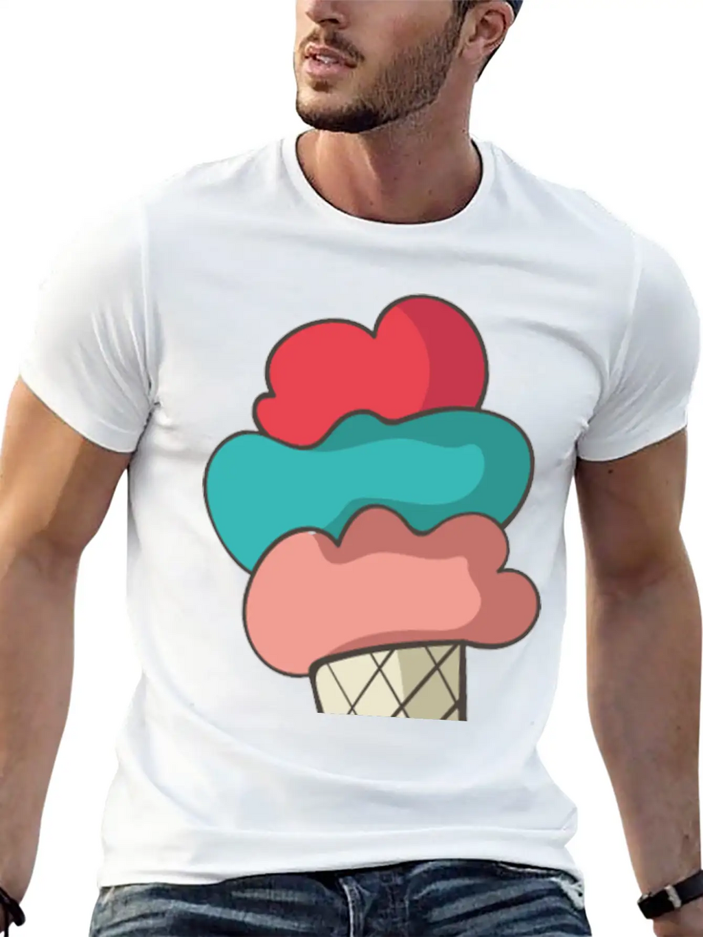 Ice Cream Stylish Everyday T-Shirt – Unisex Basic Cotton Tee