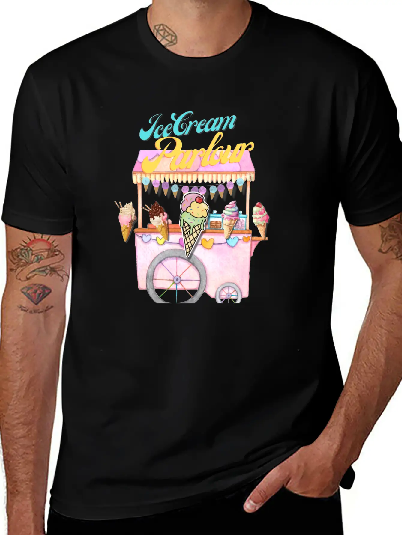 Ice Cream Truck Stylish Everyday T-Shirt – Unisex Basic Cotton Tee