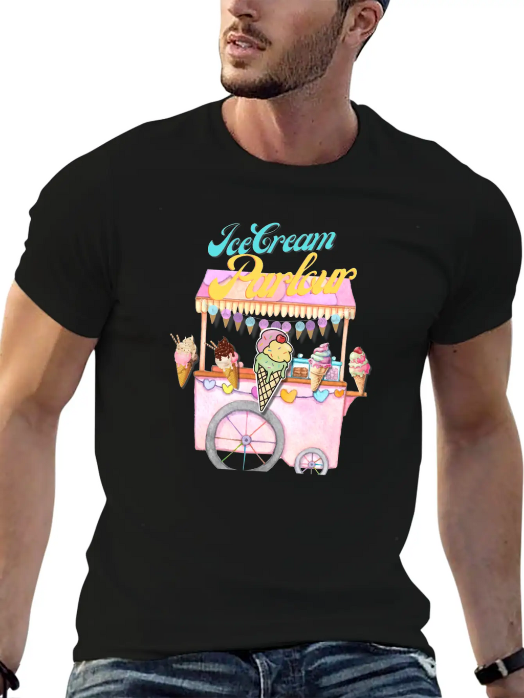 Ice Cream Truck Stylish Everyday T-Shirt – Unisex Basic Cotton Tee