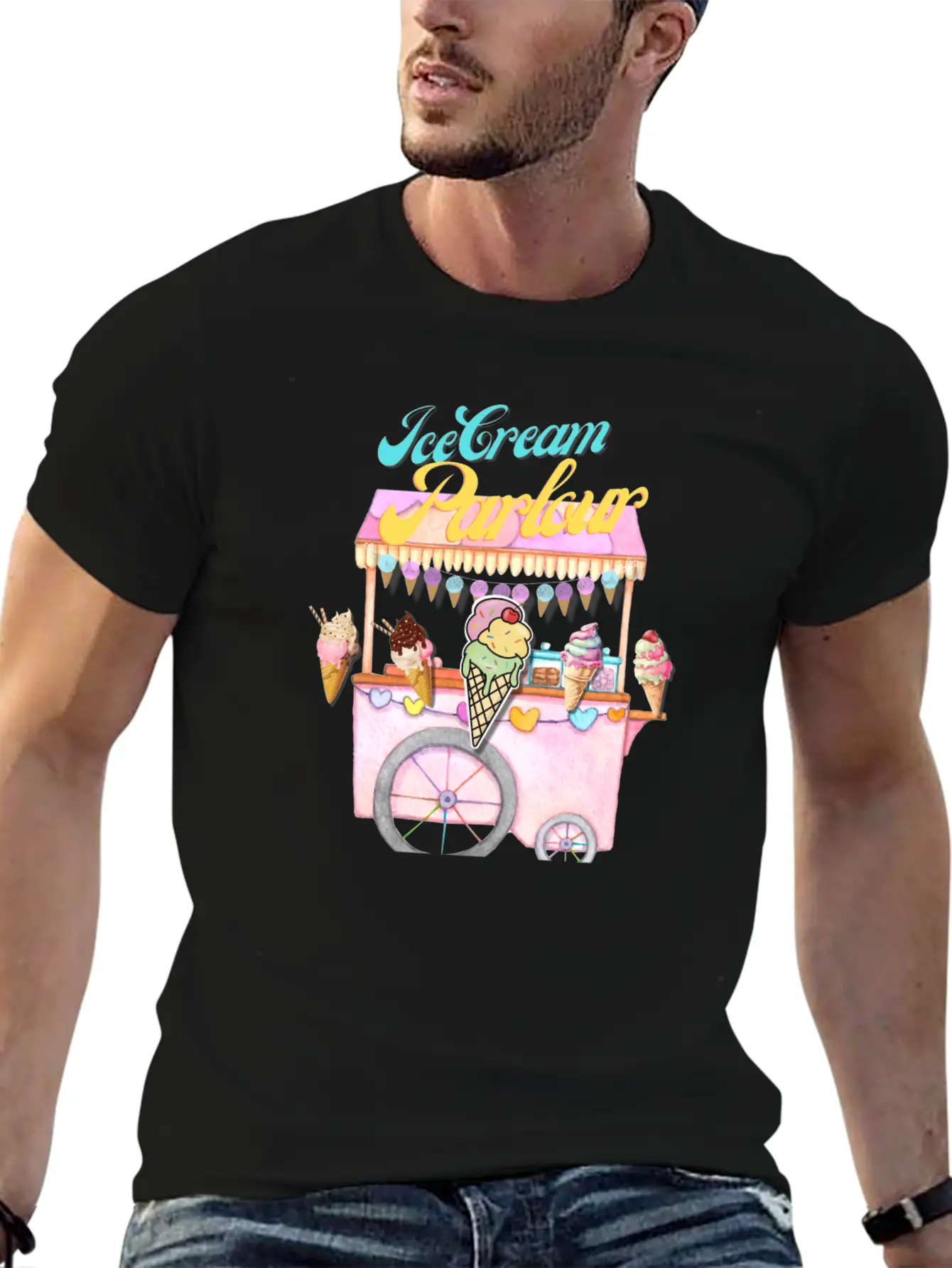 Ice Cream Truck Stylish Everyday T-Shirt – Unisex Basic Cotton Tee