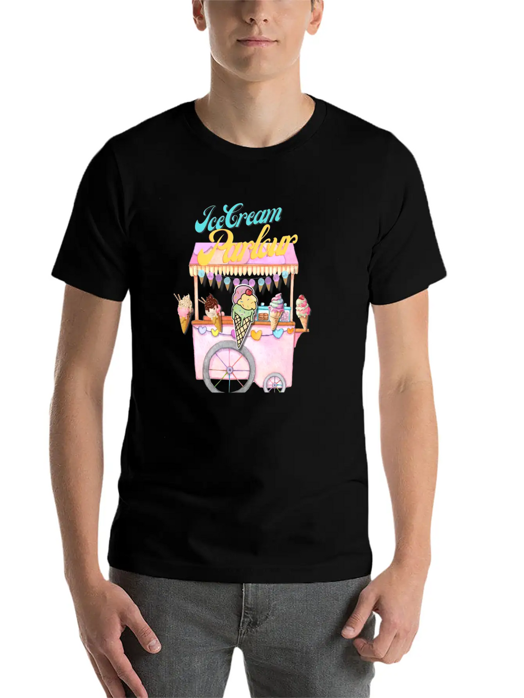Ice Cream Truck Stylish Everyday T-Shirt – Unisex Basic Cotton Tee
