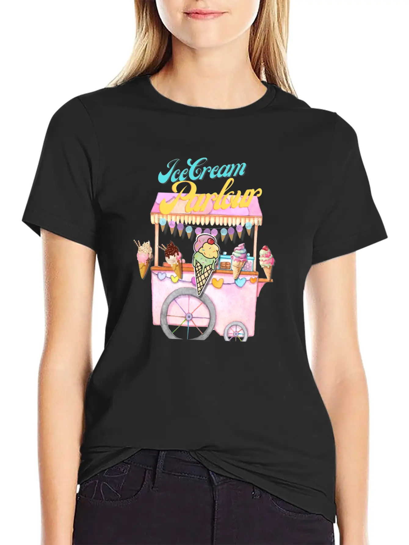 Ice Cream Truck Stylish Everyday T-Shirt – Unisex Basic Cotton Tee
