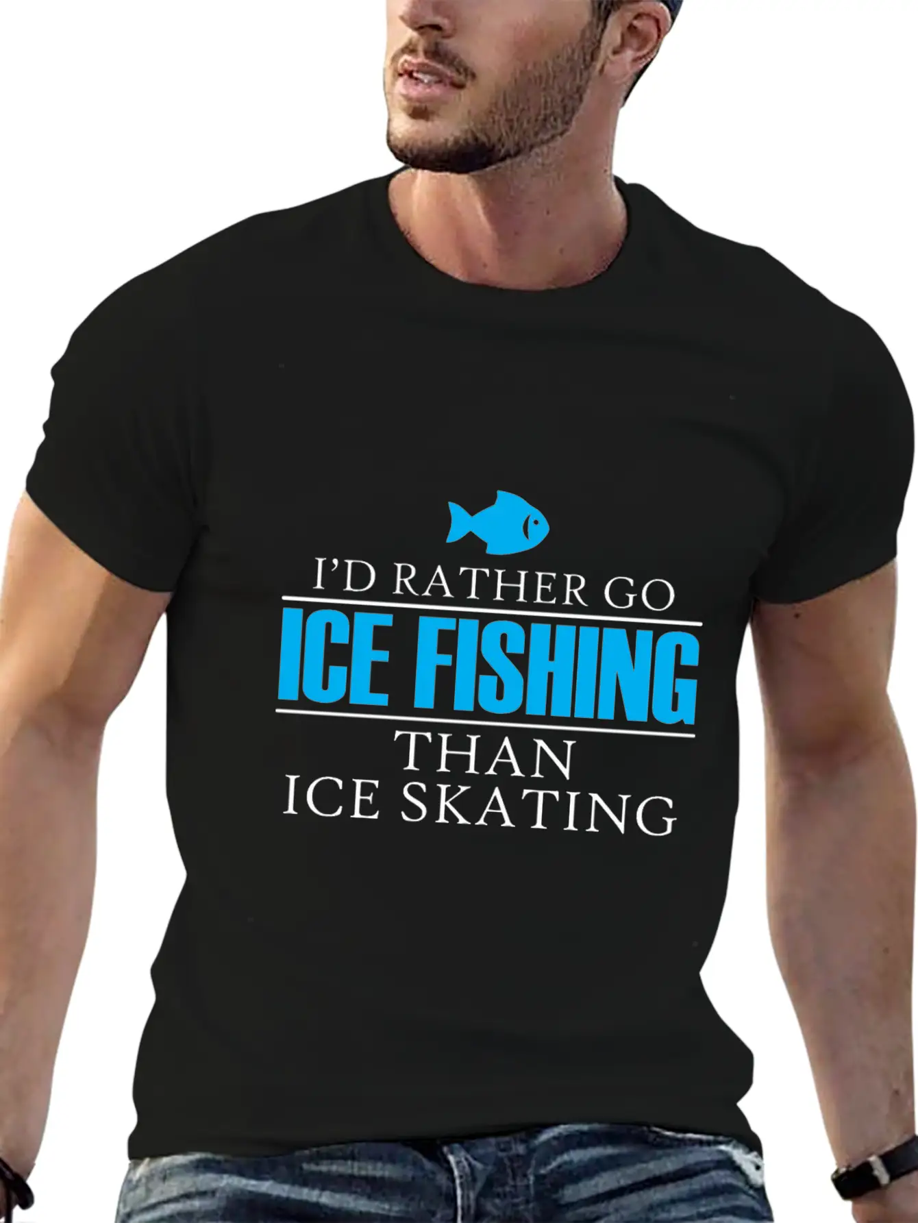 Ice Fishing Fish North Fishing Gift Essential Cotton Tee For Daily Outfits – Unisex Style