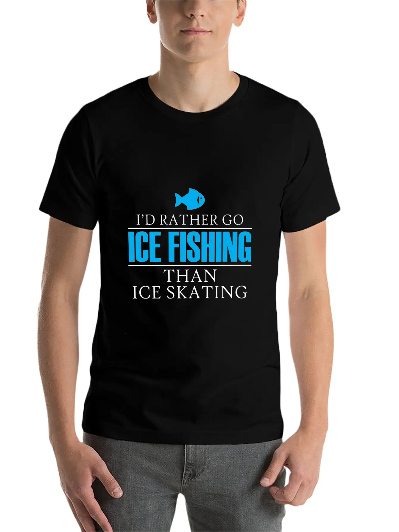 Ice Fishing Fish North Fishing Gift Essential Cotton Tee For Daily Outfits – Unisex Style
