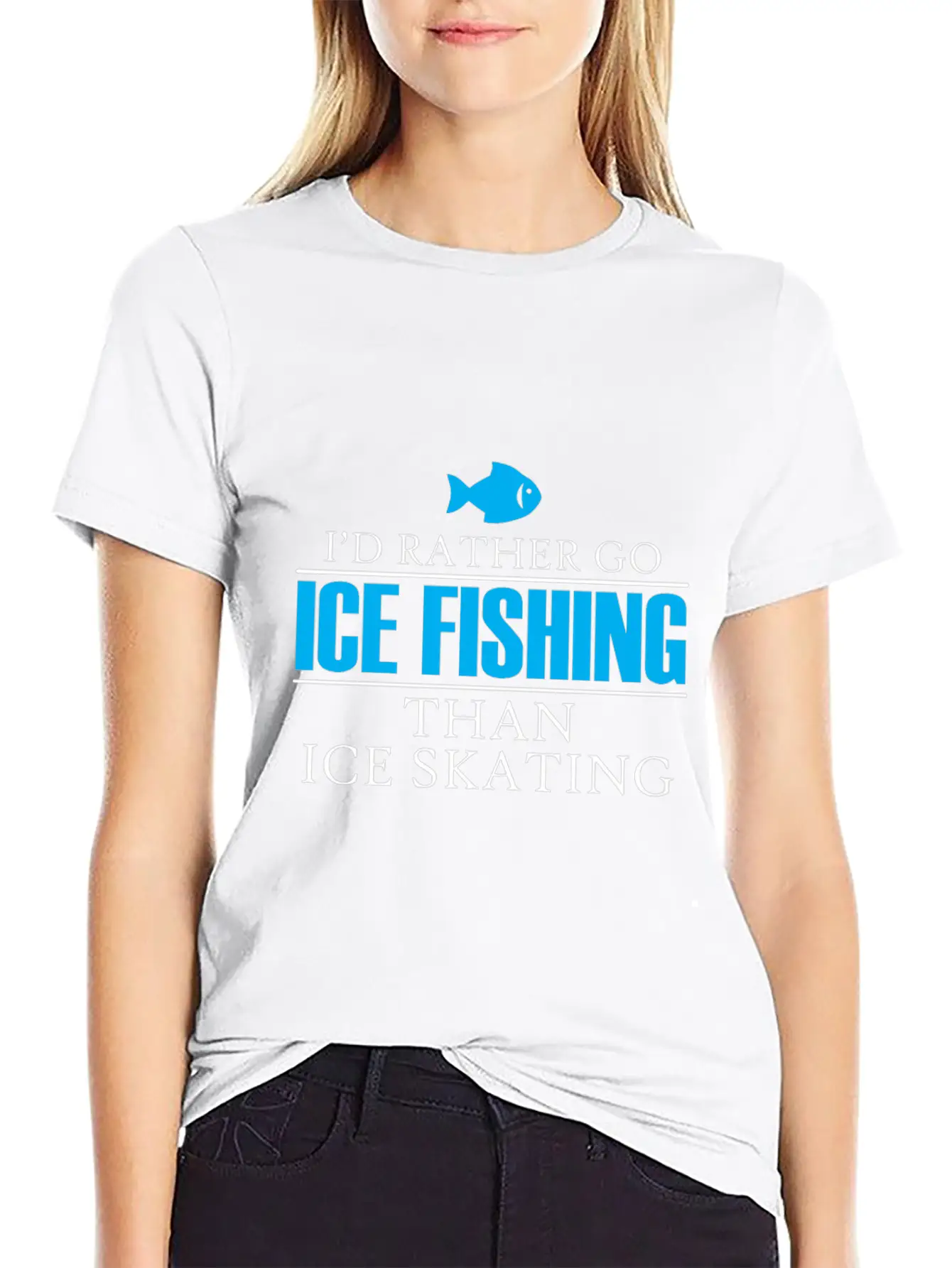 Ice Fishing Fish North Fishing Gift Essential Cotton Tee For Daily Outfits – Unisex Style