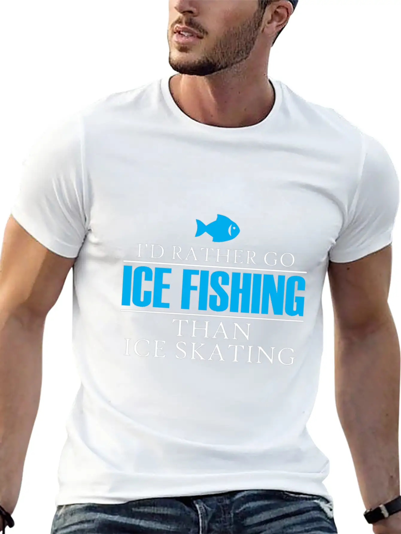 Ice Fishing Fish North Fishing Gift Essential Cotton Tee For Daily Outfits – Unisex Style