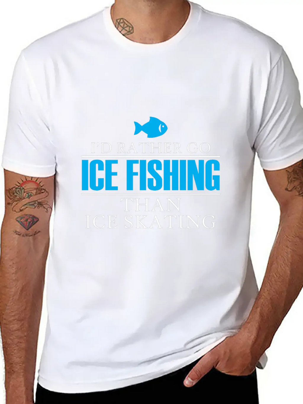 Ice Fishing Fish North Fishing Gift Essential Cotton Tee For Daily Outfits – Unisex Style