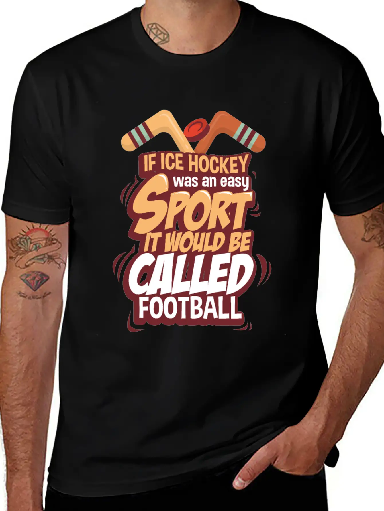 Ice Hockey Essential Cotton Tee For Daily Outfits – Unisex Style