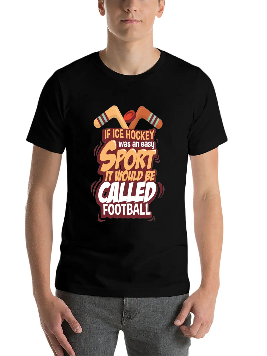 Ice Hockey Essential Cotton Tee For Daily Outfits – Unisex Style