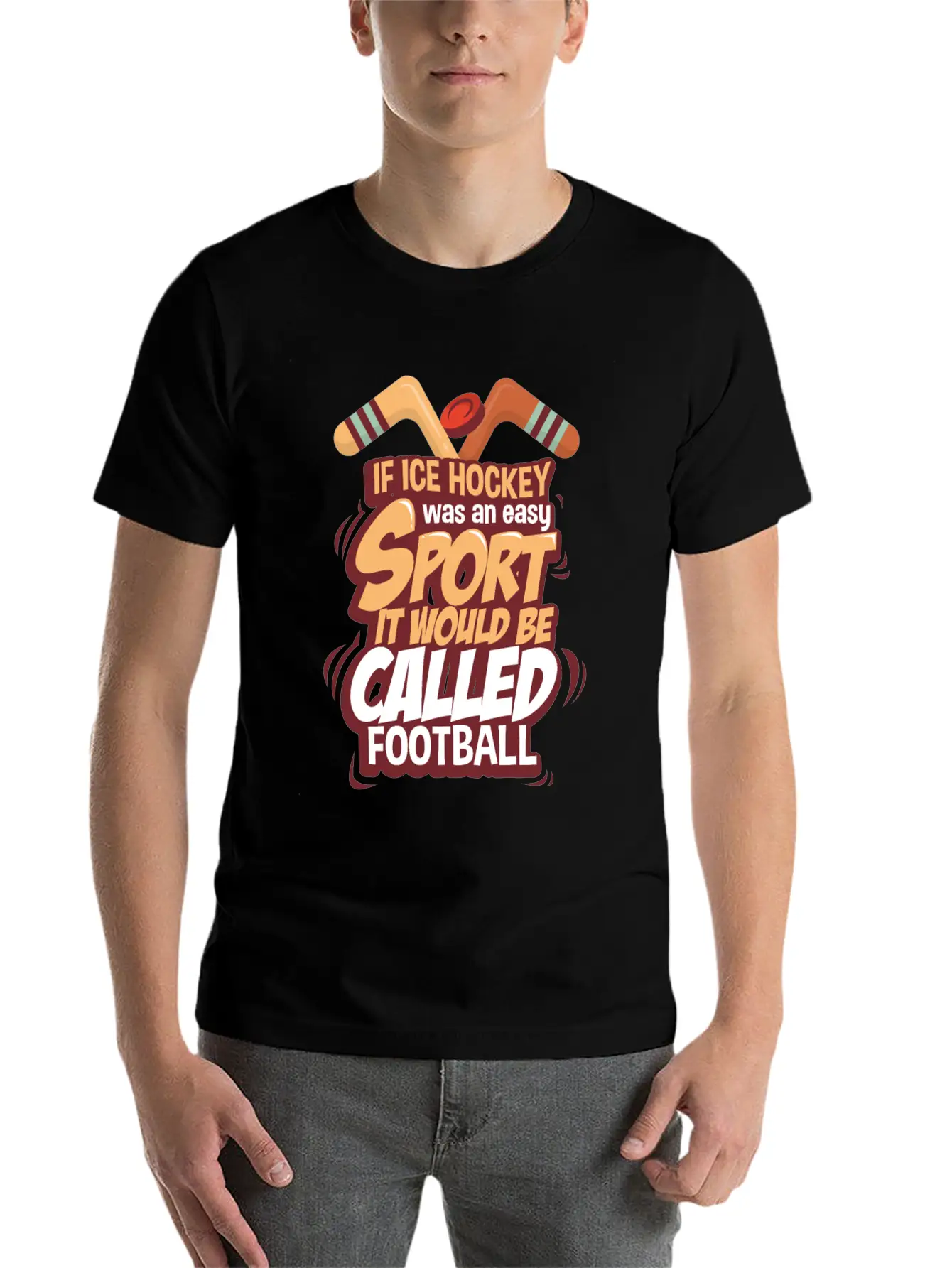 Ice Hockey Essential Cotton Tee For Daily Outfits – Unisex Style
