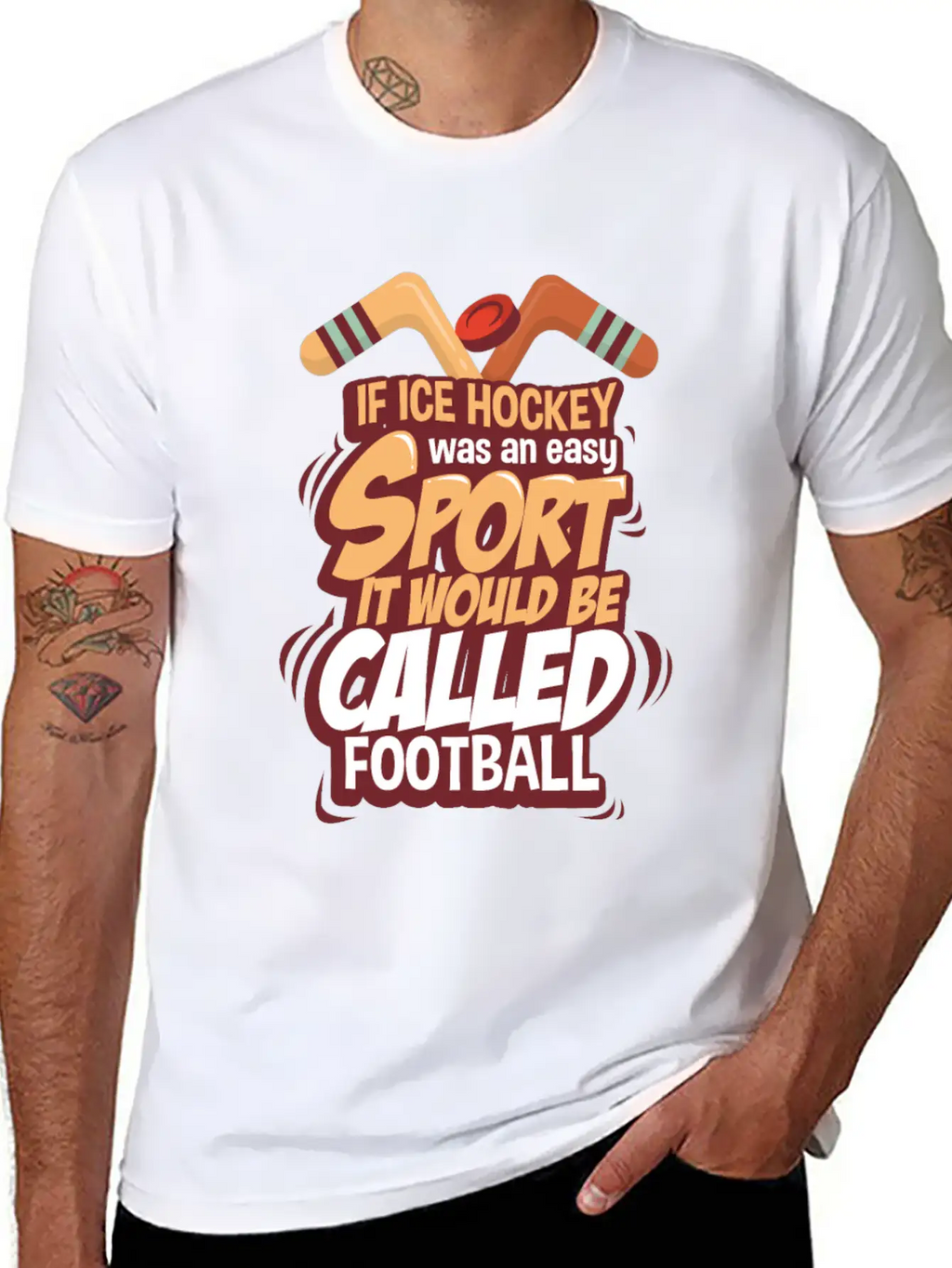 Ice Hockey Essential Cotton Tee For Daily Outfits – Unisex Style