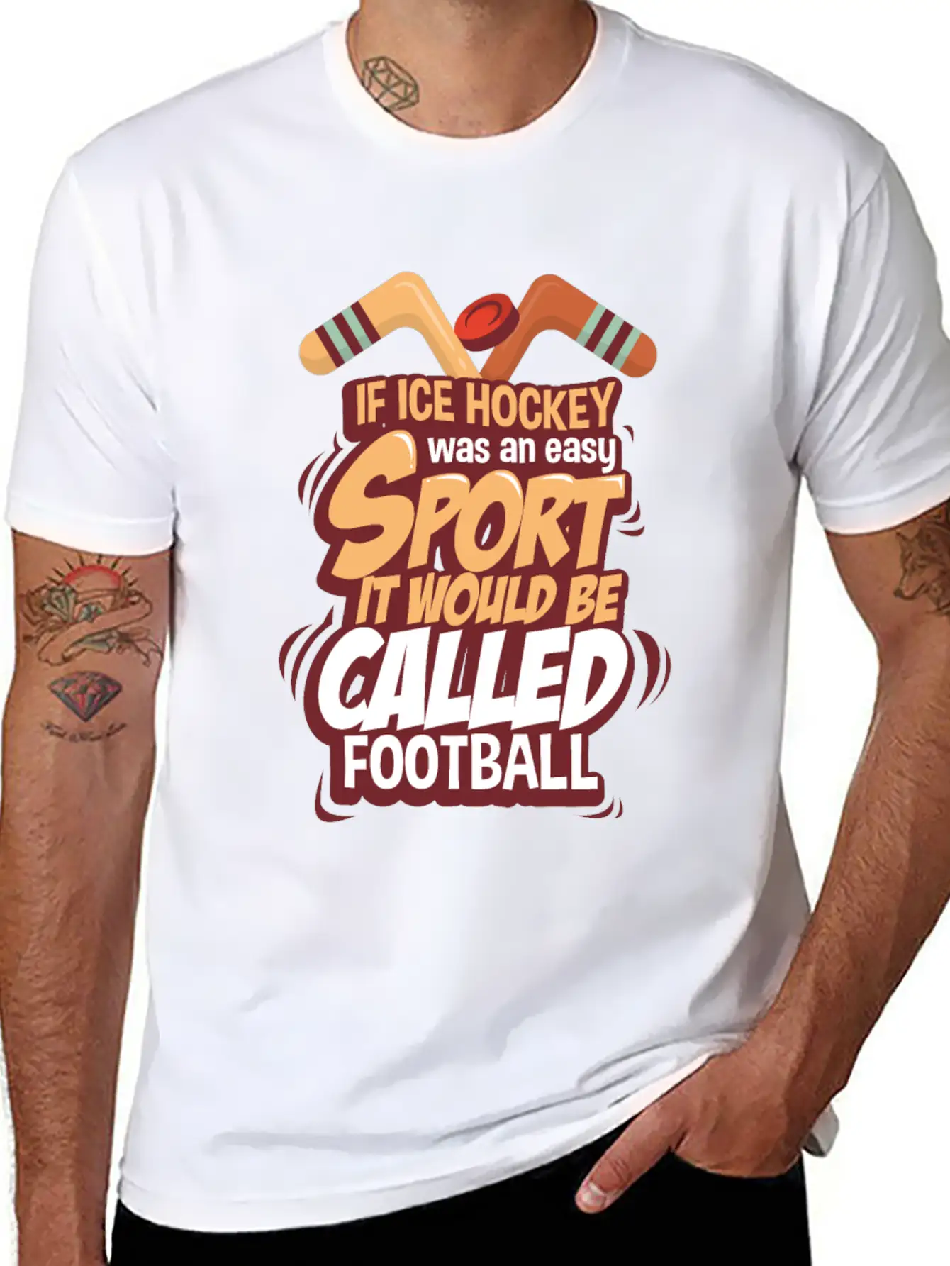 Ice Hockey Essential Cotton Tee For Daily Outfits – Unisex Style