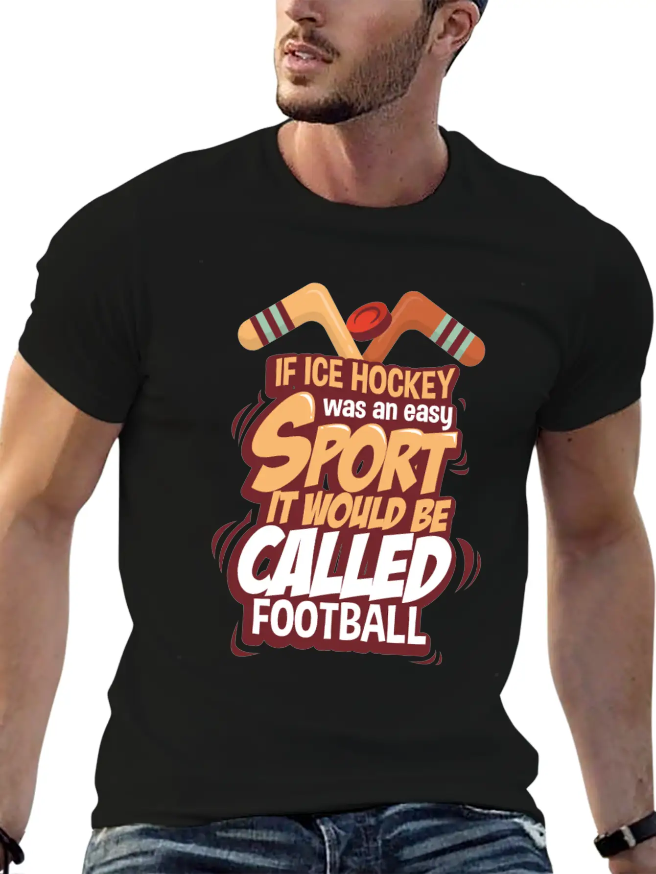 Ice Hockey Essential Cotton Tee For Daily Outfits – Unisex Style